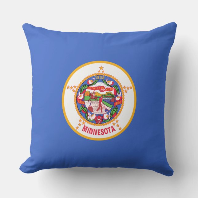 Coussin Drapeau d'État du Minnesota (Recto)