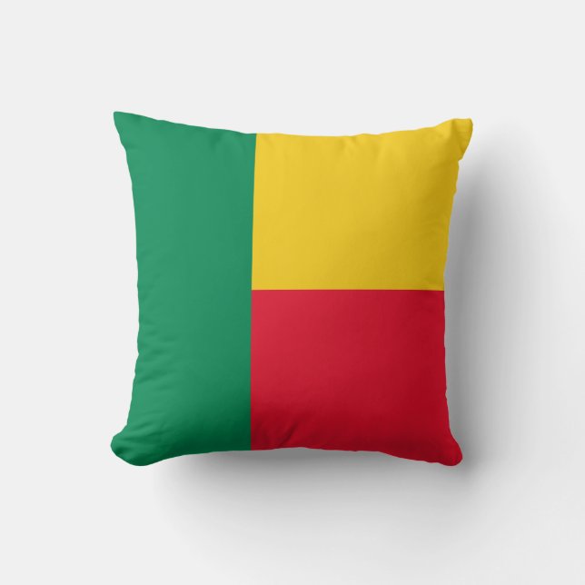 Coussin Drapeau du Bénin patriotique (Recto)