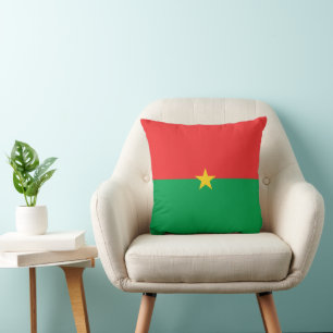 Coussin drapeau du Burkina Faso