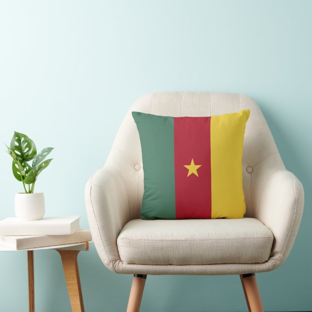 Coussin drapeau du Cameroun (Chaise)