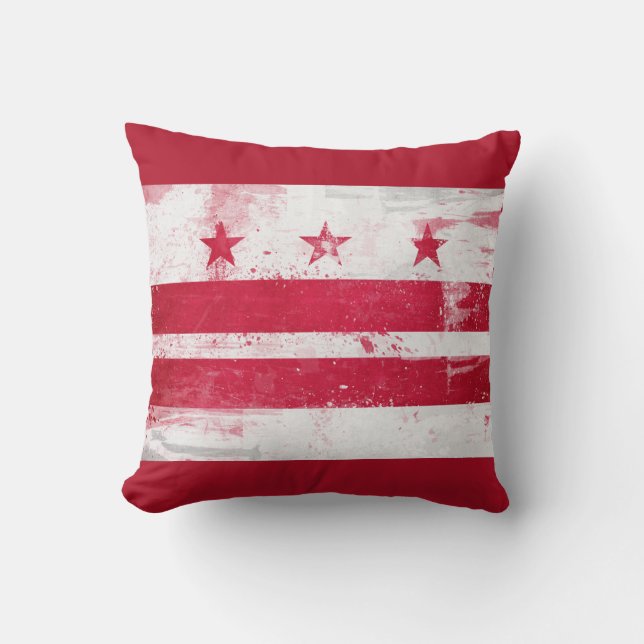 Coussin Drapeau du district de Columbia en détresse (Recto)