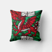 Coussin Drapeau du dragon rouge gallois (Verso)