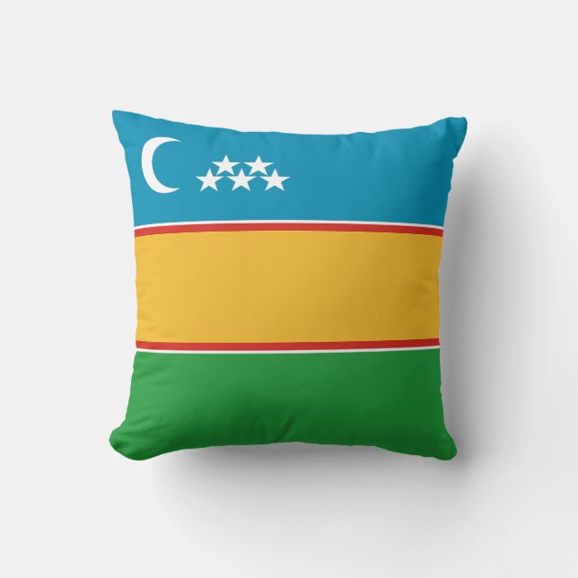Coussin Drapeau du Karakalpakstan (Recto)