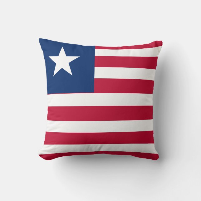 Coussin Drapeau du Libéria (Recto)