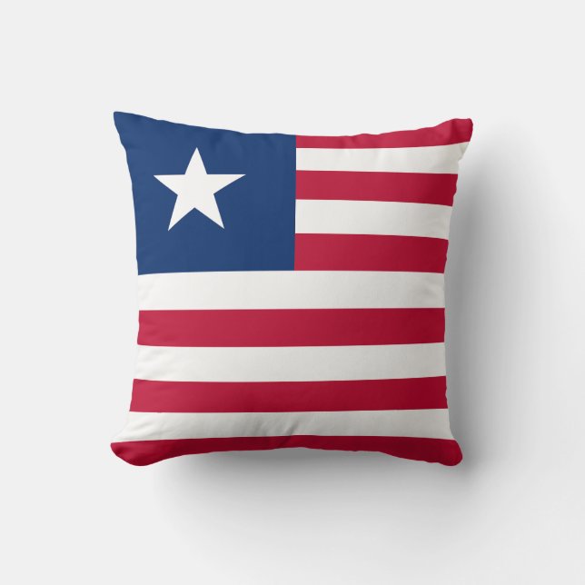 Coussin Drapeau du Libéria (Recto)