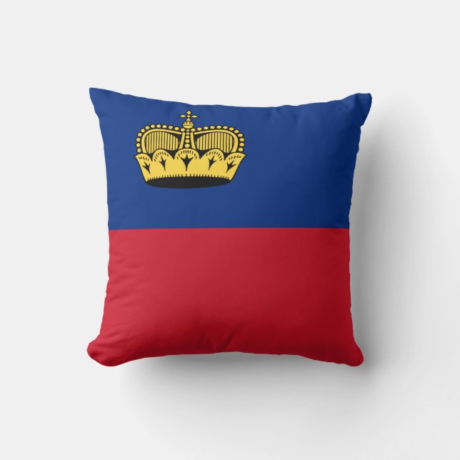 Coussin Drapeau du Liechtenstein (Recto)