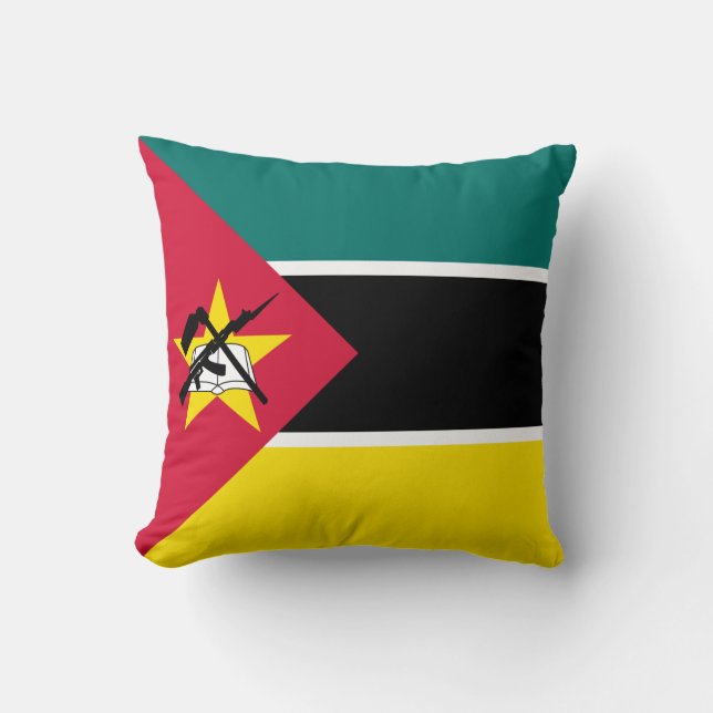 Coussin Drapeau du Mozambique (Recto)