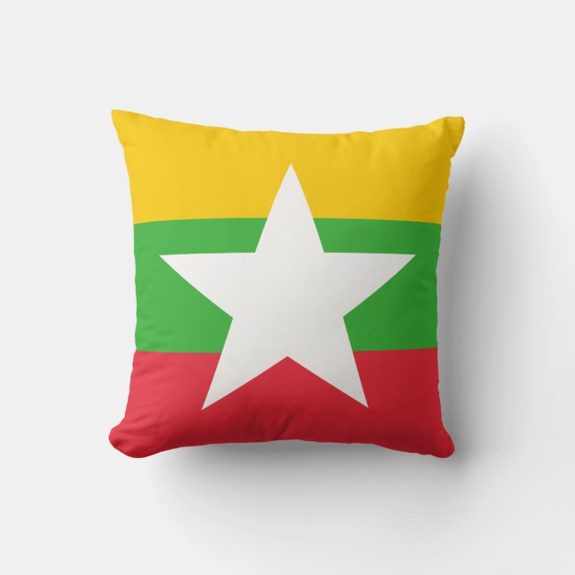 Coussin Drapeau du Myanmar (Recto)