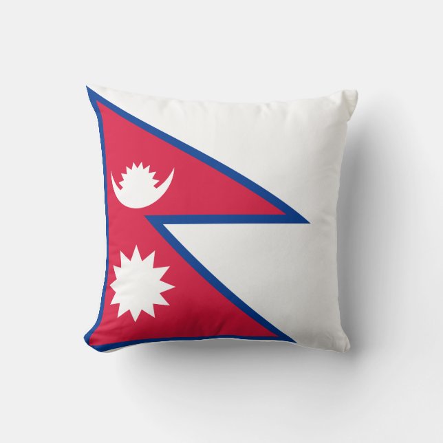 Coussin Drapeau du Népal (Recto)