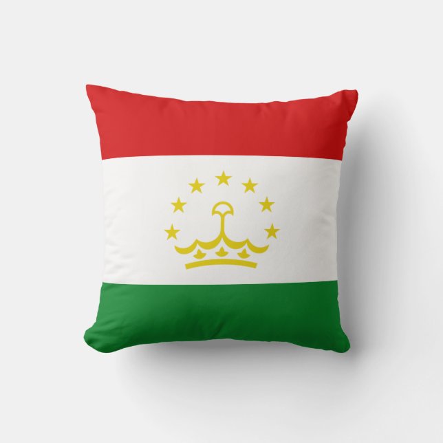 Coussin drapeau du Tadjikistan (Recto)
