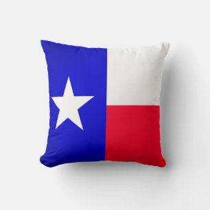 Coussin Drapeau du Texas et Bluebonnets