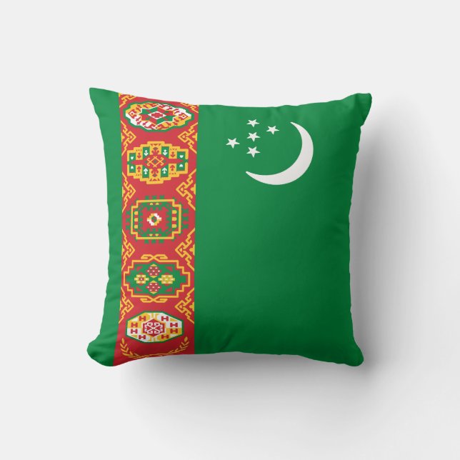 Coussin Drapeau du Turkménistan (Recto)