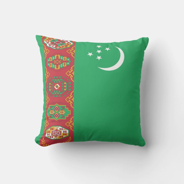 Coussin Drapeau du Turkménistan (Recto)