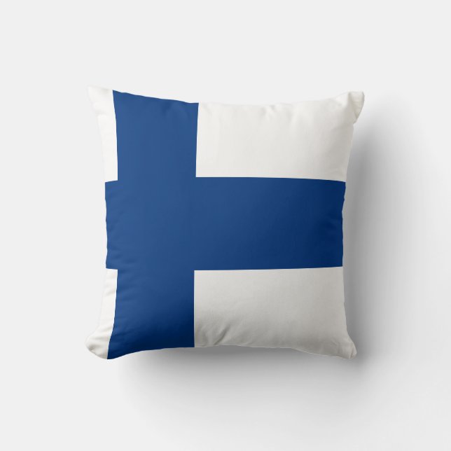 Coussin Drapeau finlandais (Recto)
