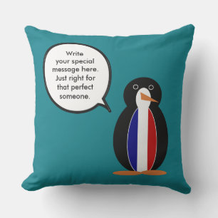 Coussin Drapeau Français Ms Pingouin Personnalisé