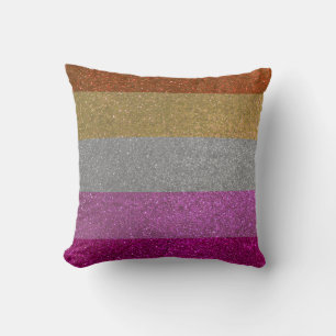 Coussin Drapeau Gay pride lesbienne Parties scintillant ra
