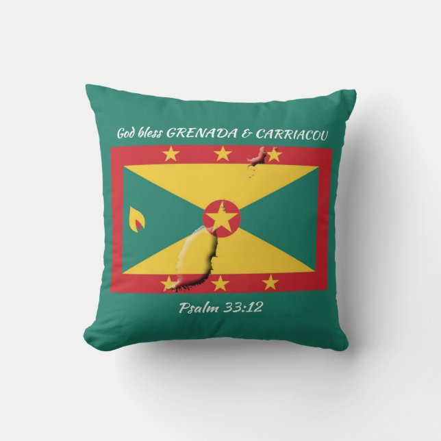 Coussin DRAPEAU GRENADA personnalisé (Recto)