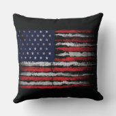 Coussin Drapeau Grunge U.S.A (Verso)