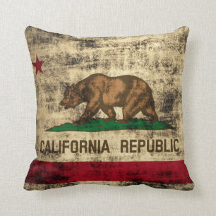 Coussin Drapeau grunge vintage de la République de la