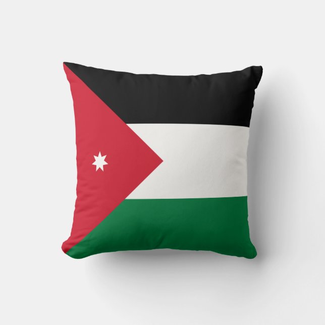 Coussin Drapeau Jordanie (Recto)