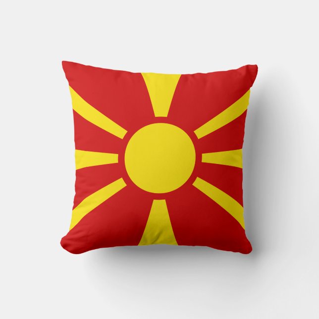 Coussin Drapeau macédonien (Recto)