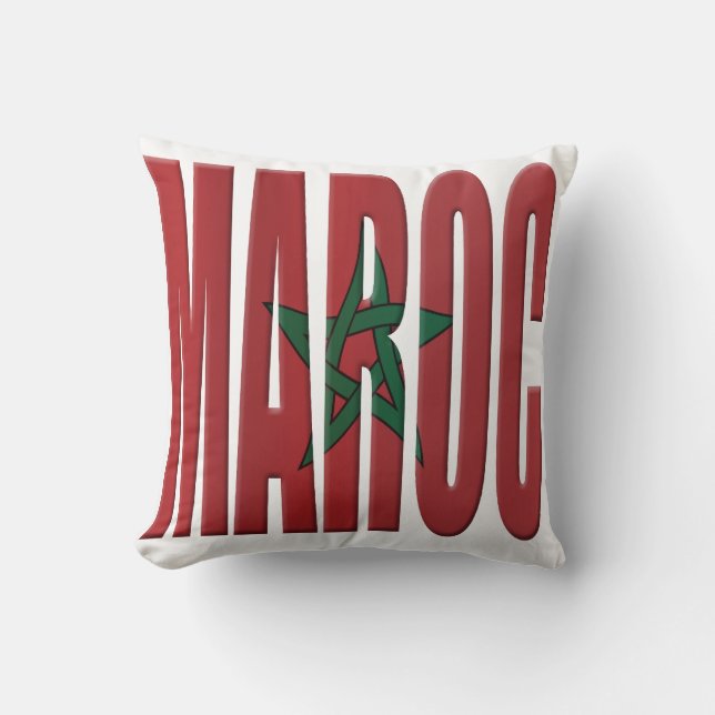 Coussin drapeau marocain (Recto)