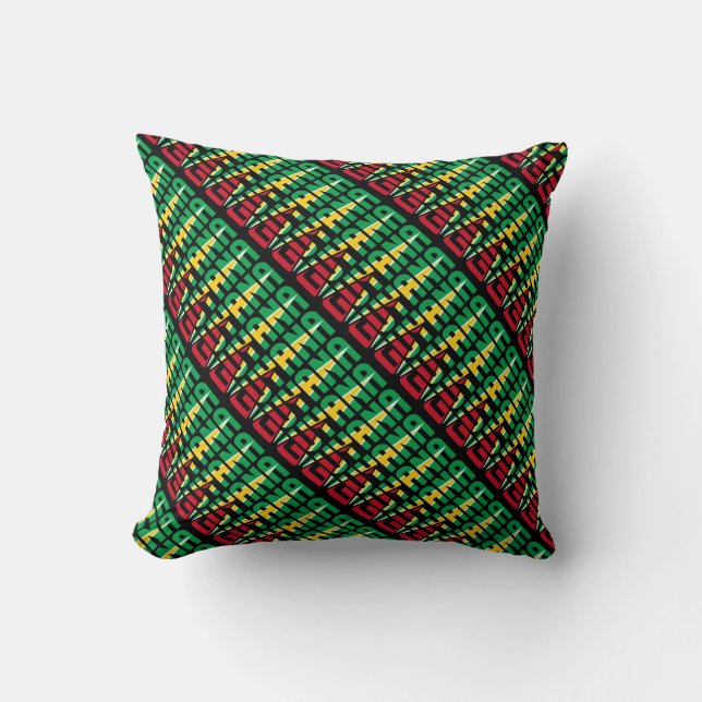 Coussin Drapeau national du Guyana (Recto)