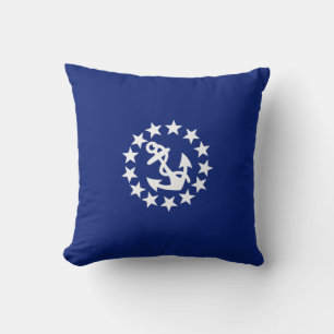 Coussin Drapeau Nautique Américain Décor bleu marine