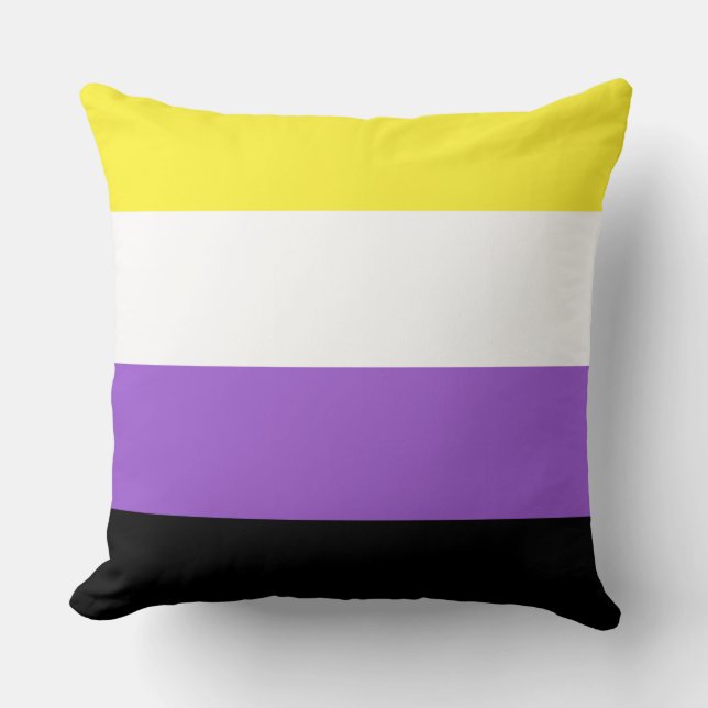 Coussin Drapeau non binaire 20 x 20  (Recto)