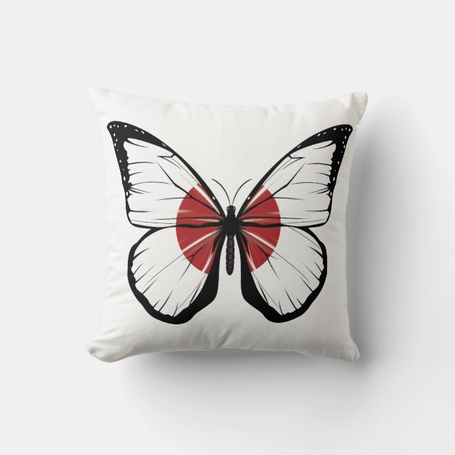 Coussin Drapeau papillon japonais (Recto)
