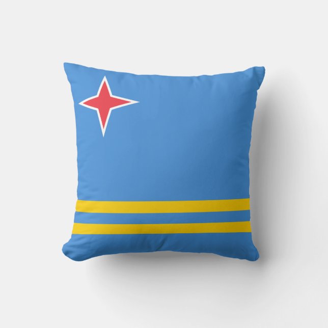 Coussin Drapeau Patriotique Aruba (Recto)