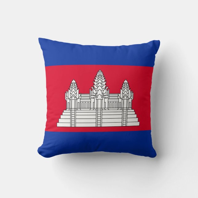 Coussin Drapeau patriotique cambodgien (Recto)