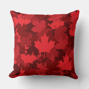 Coussin Drapeau Patriotique Canada Motif Feuille d'érable