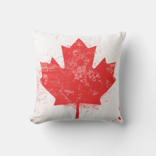 Coussin Drapeau peint au Canada