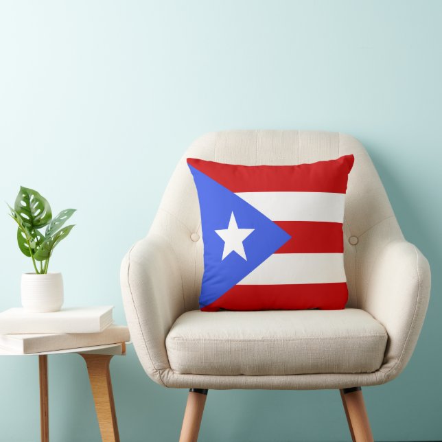 Coussin Drapeau Porto Rico (Chaise)