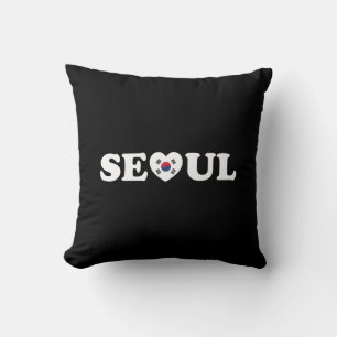Coussin Drapeau Seoul Love Heart Taegeukgi