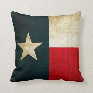 Coussin Drapeau solitaire d'étoile de patriotique rustique