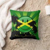 Coussin Drapeau souriant jamaïcain (Couverture)