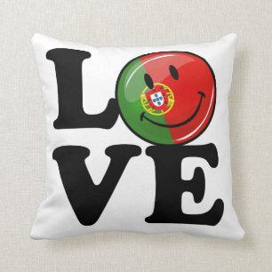Coussin Drapeau souriant Love Portugal