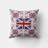 Coussin Drapeau Union Jack du Royaume-Uni en couches (Verso)