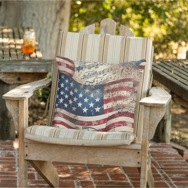 Coussin Drapeau vintage (Chaise)