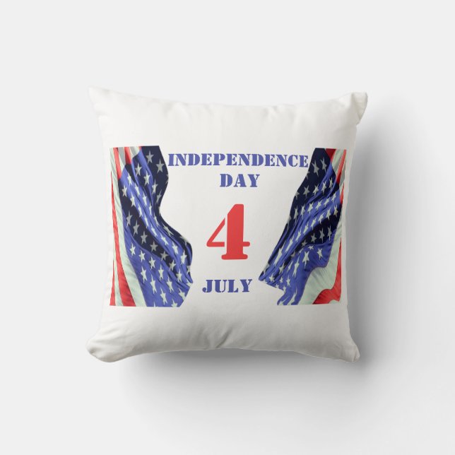 Coussin Drapeaux américains pour le Jour de l'Indépendance (Recto)