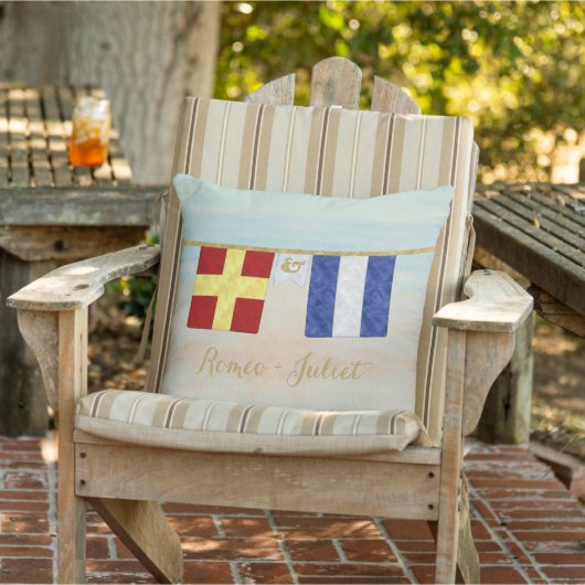 Coussin Drapeaux de signalisation maritime à monogramme po (Chaise)