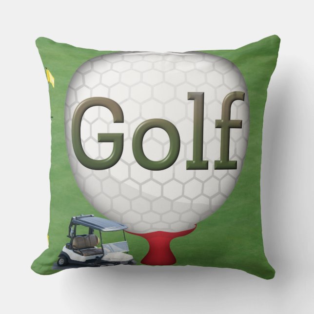 Coussin Drapeaux du panier composite Golf   (Recto)