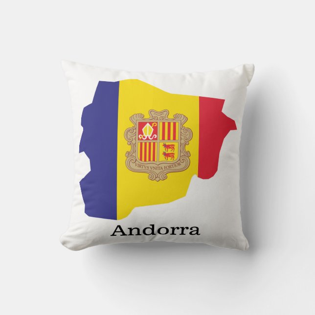Coussin Drapeaux et pays Andorre (Recto)