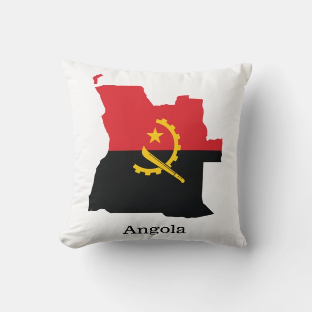 Coussin Drapeaux et pays Angola (Recto)