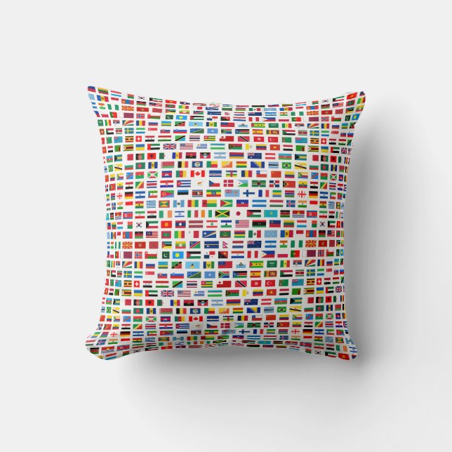 Coussin Drapeaux mondiaux (Recto)