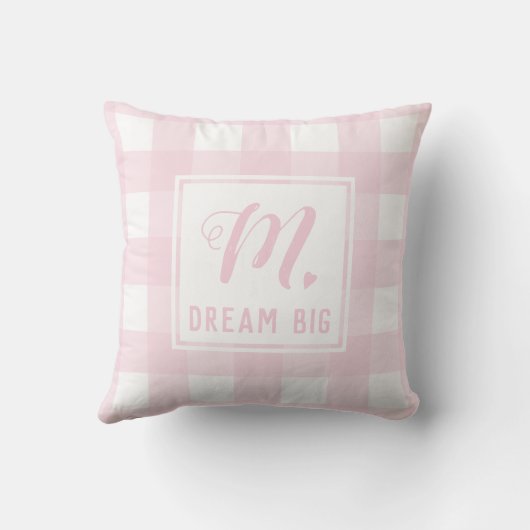 Coussin Dream Big Baby Pink Monogramme Extra Large En vich (Verso)