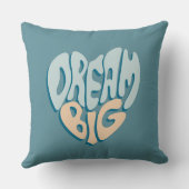 Coussin Dream Big : Coeur bleu du succès (Verso)