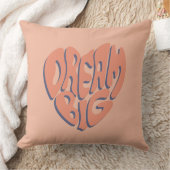 Coussin Dream Big : Coral et Apricot Motivational Advice (Couverture)